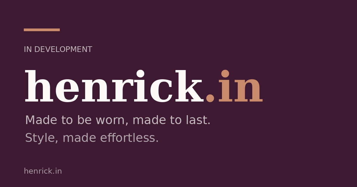 Link preview image for henrick.in